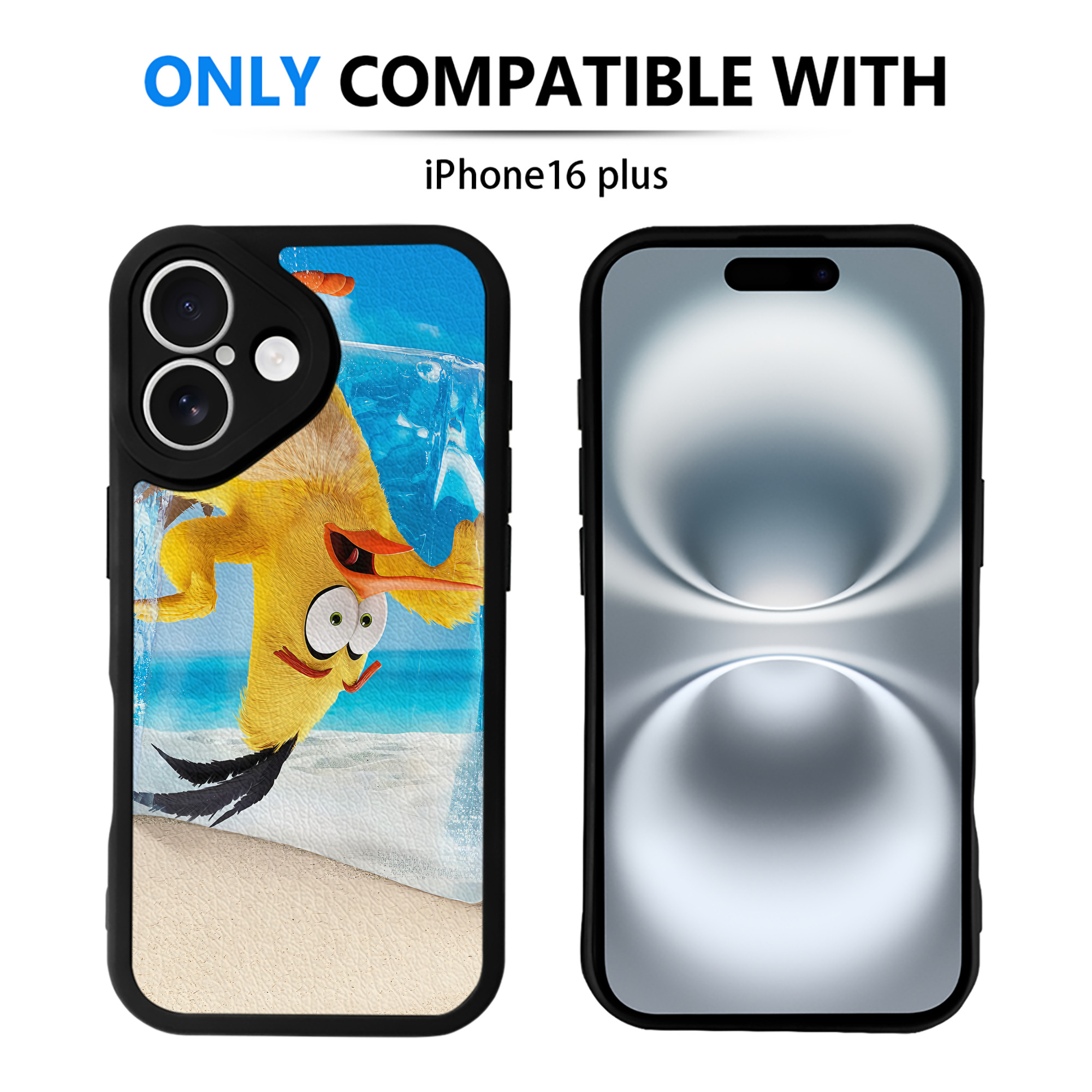 （画像用） Angry Birds アングリーバード 【iPhone 16シリーズ対応】シリコンスマホケース（レザー調） 材質：シリコン